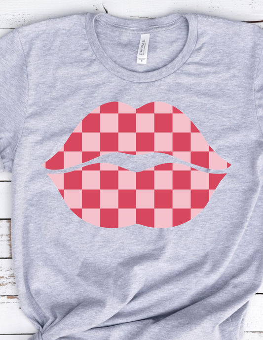 Retro Checkered Lips