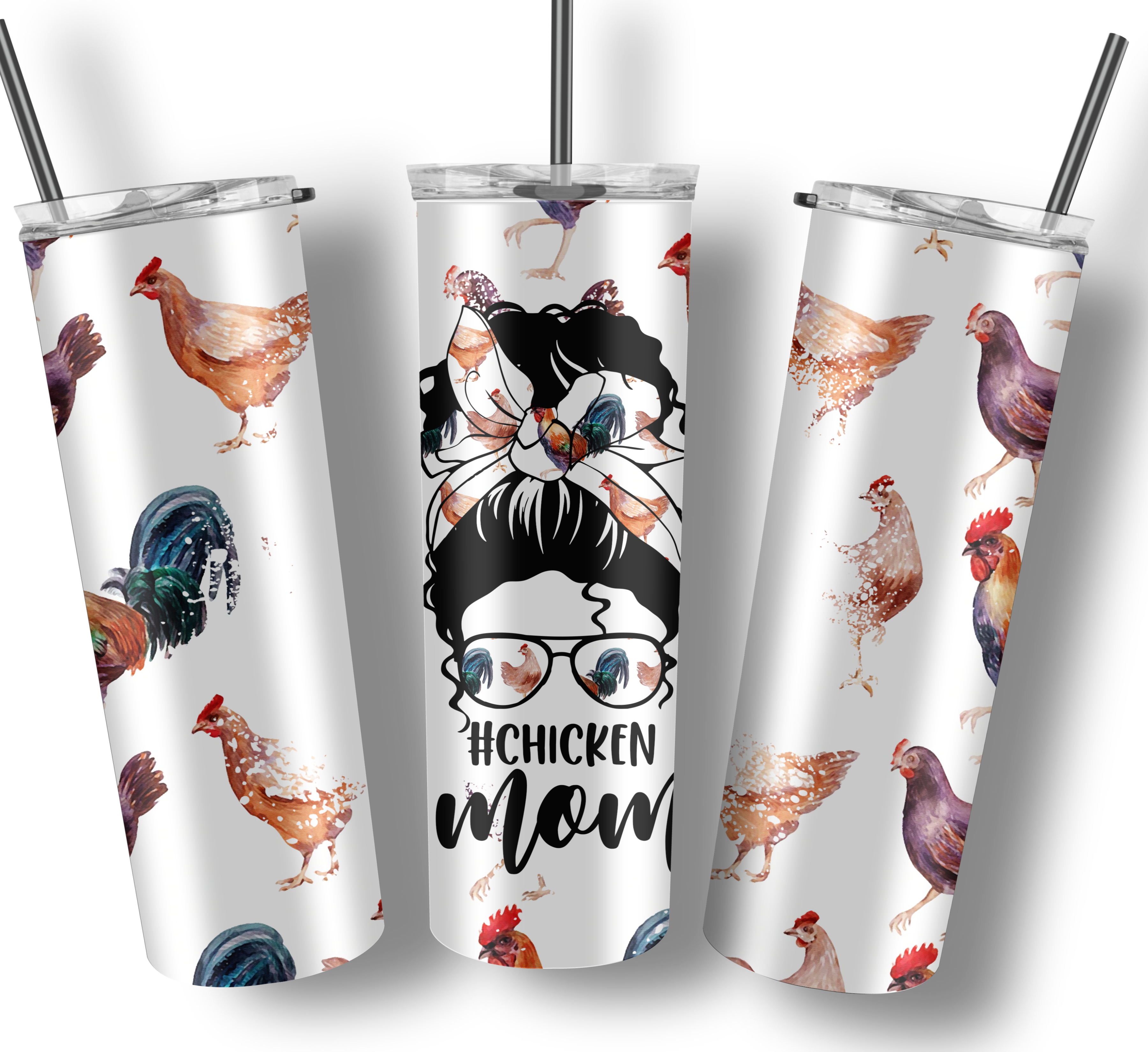 Life is better with Chickens 40 oz Tumbler Sublimation Transfer