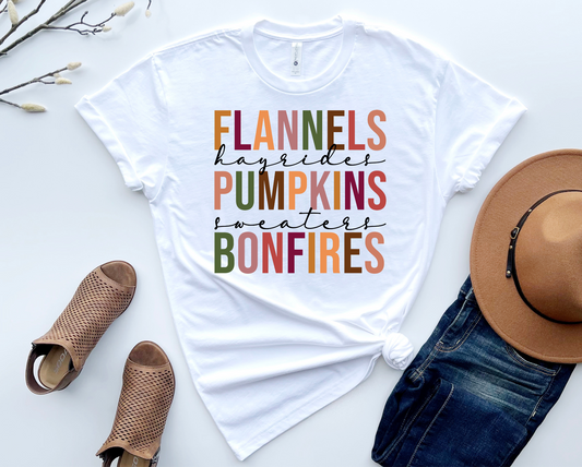 Flannels Pumpkins Bonfires