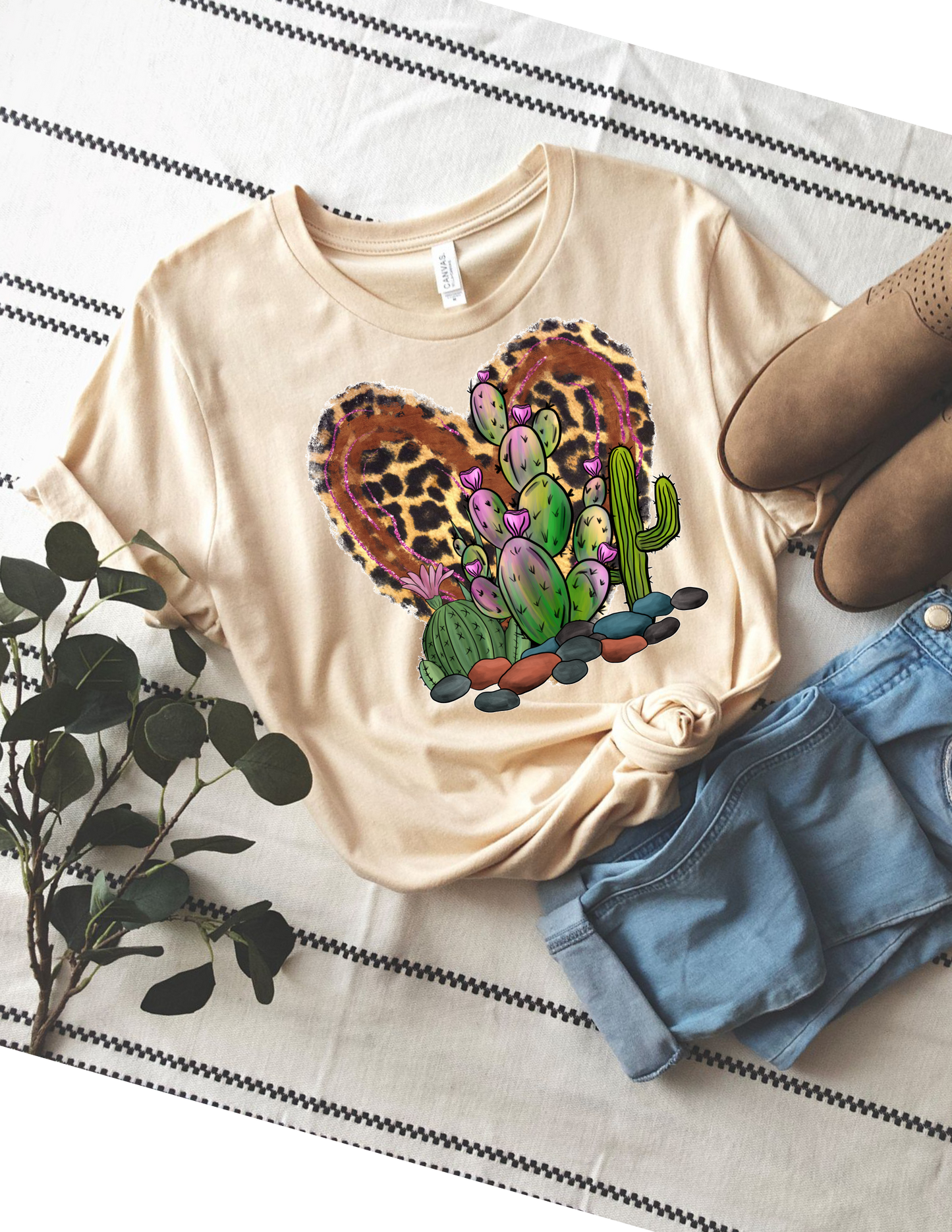 Leopard Heart and Cactus