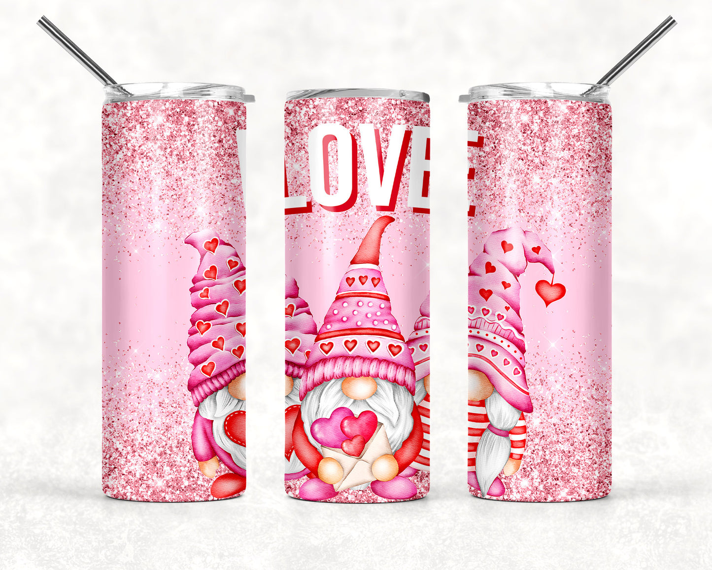 Pink LOVE Gnome Glitter