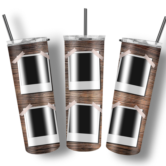 6 Photo Wooden Tumbler